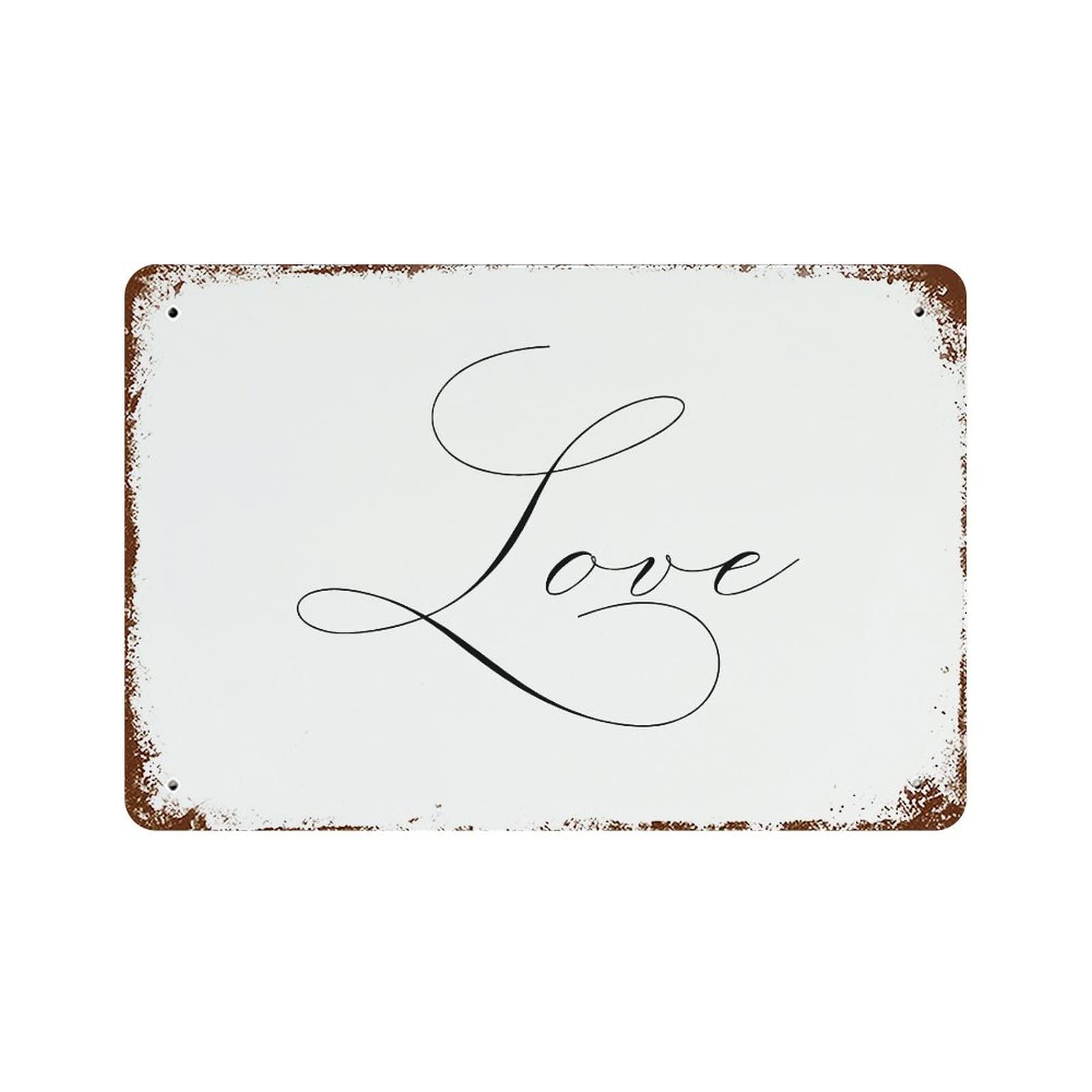 Panneau en métal pour embellir un jardin vide avec inscription inspirante vintage 30x45cm