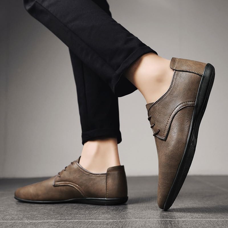 Men's Oxford Party Shoes Calfskin Leather Lace Up Breathable Low Top Formal Uniform Shoes2