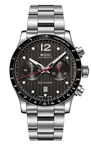 Mido Multifort ブラックダイヤル ステンレススチール メンズウォッチ M0256271106100