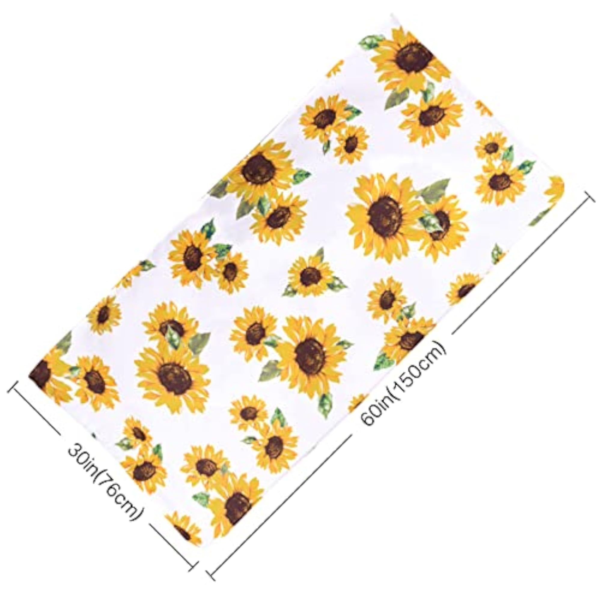 Floral Sunflower Beach Towel Blanket, Lightweight Quick Dry