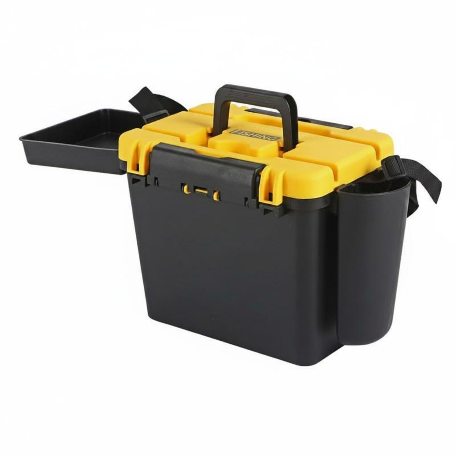 Angel Sitzbox Angelkoffer Aufbewahrungsbox aus Widerstandsfähigem mit Fester Struktur Und Trageoptionen Sortiert Kleinteile Und Werkzeuge für Seeufer Bootsteg, color to 3