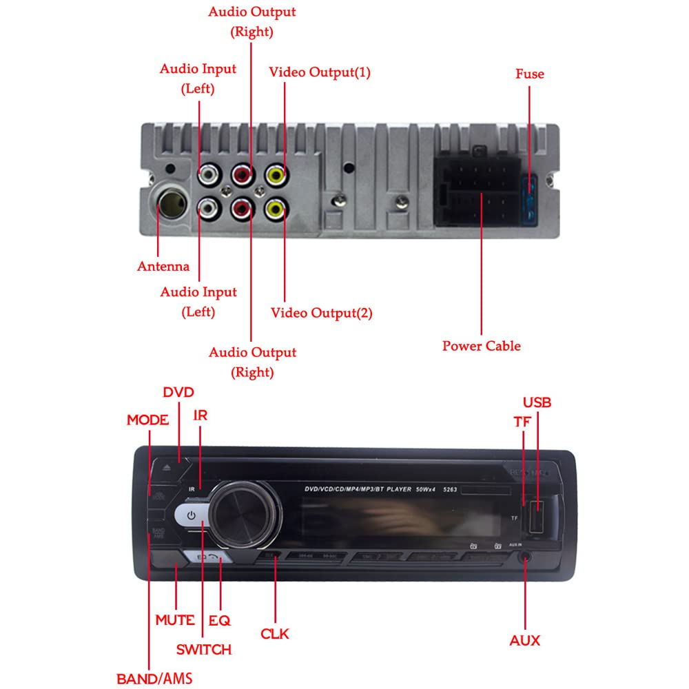 Amazon | ユニバーサル 1Din 24V BluetoothカーステレオMP3プレーヤー