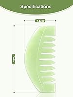 Vista 2 de airogym 2 peines de masaje de jade natural, peine de cuero cabelludo raspado Guasha, herramientas de masaje de cabeza multifuncionales, masajeador
