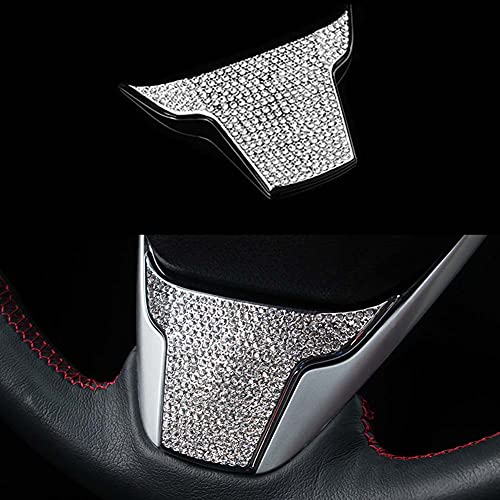 Bling Crystal Car Interior Steering Wheel Panel Frame Decals Cover Trim Stickers Compatible for Honda 10th Gen Civic 2016 2017 2018 2019 2020 2021