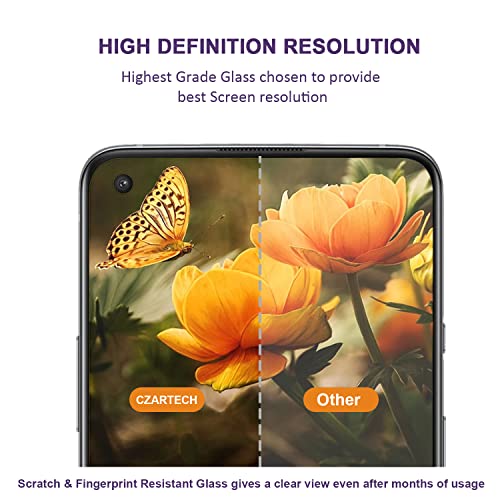 Image of Czartech [2-Pack Tempered Glass for Oneplus Nord CE 2 5G Screen Protector Edge to Edge Coverage with Easy Cleaning Kit (Transparent)