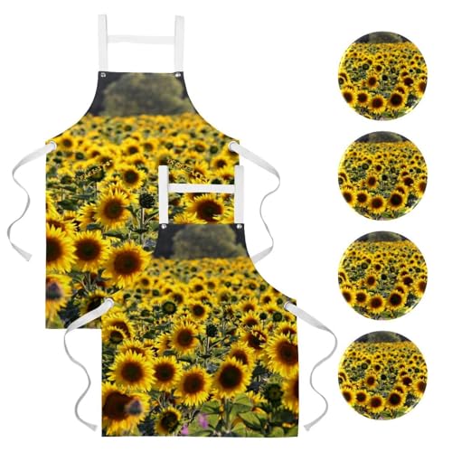 Tablier de cuisine multicolore pour restaurant bistrot et travail