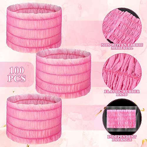 image for Chuangdi 100 Pieces Disposable Spa Headbands Soft Non-woven Facial Hai