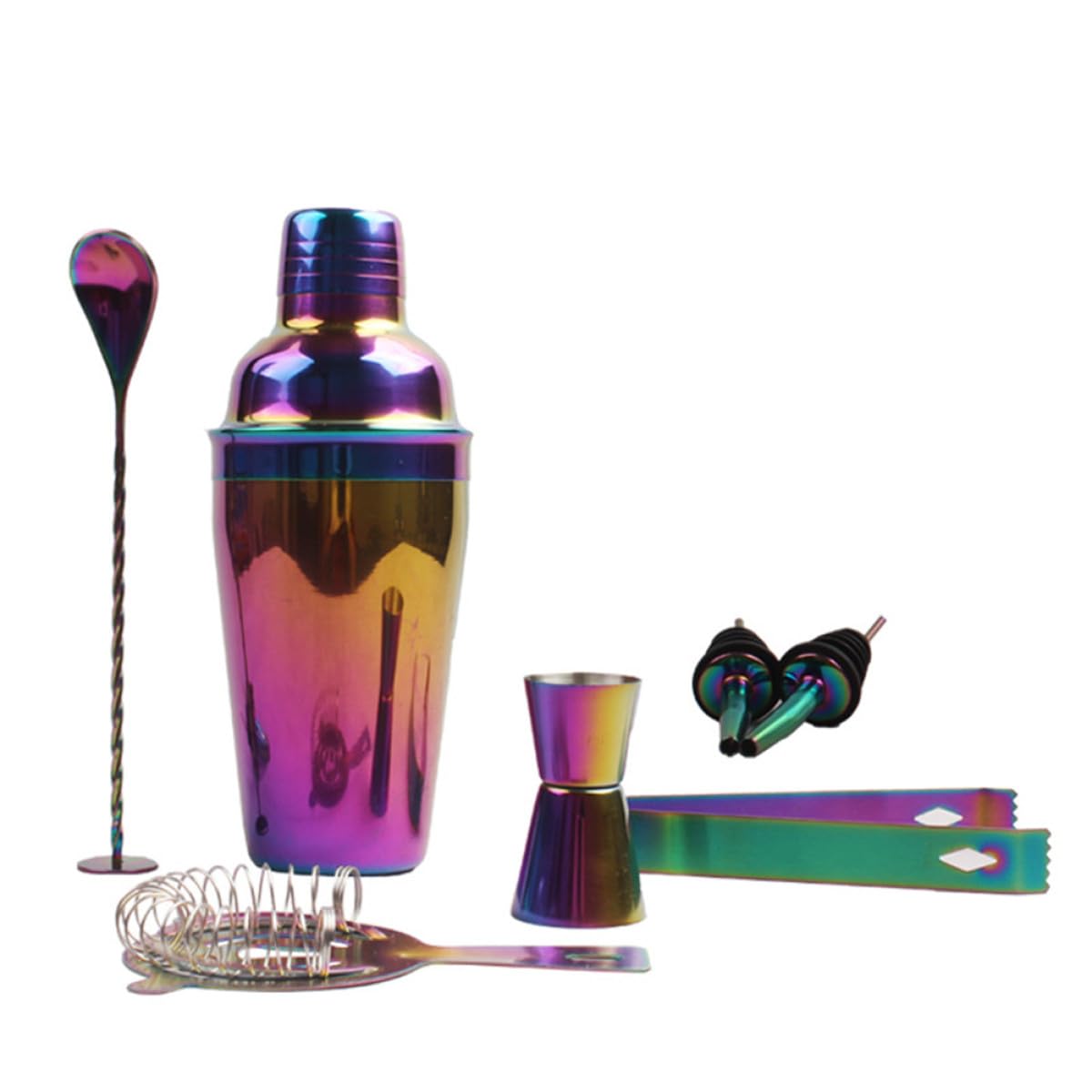 Juego de Coctelera Sello y Accesorios 750ml de Acero Inoxidable 8 Piezas para Bar y Pub Adecuado para Bartenders y de Cócteles
