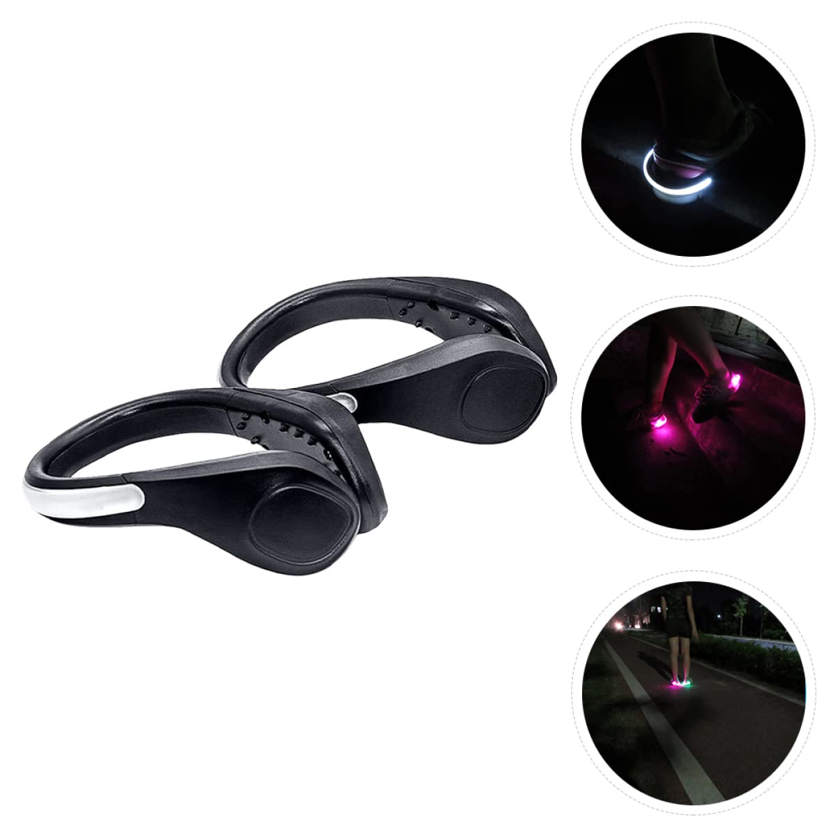 FOYTOKI 2pcs Clip Running Lights for Led Shoe Lights Skid Grips Waterproof Night Safety Accessories