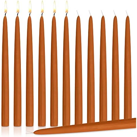 Higlow Orange Dripless Taper Candles Set Cover