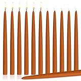 Orange Dripless Taper Candles 10