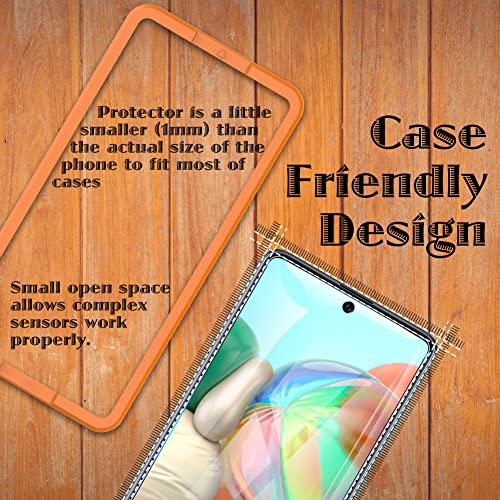 Uniqueme [3 Pack Screen Protector For Samsung Galaxy A71 5G / 4G Tempered Glass, [Case Friendly] 9H Hardness [Alignment Frame Easy Installation] High Definition Bubble Free #TOP5