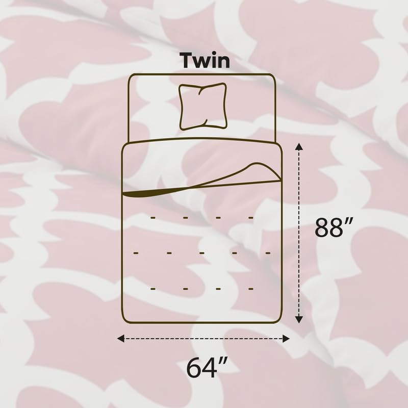 Image of Utopia Bedding 2 Pc Twin Comforter Set, Printed Comforter, Red | Comforter Set Includes Comforter (64x88) Inches, 1 Sham (20x26) Inches. Soft Microfiber Down Alternative, Machine Washable.
