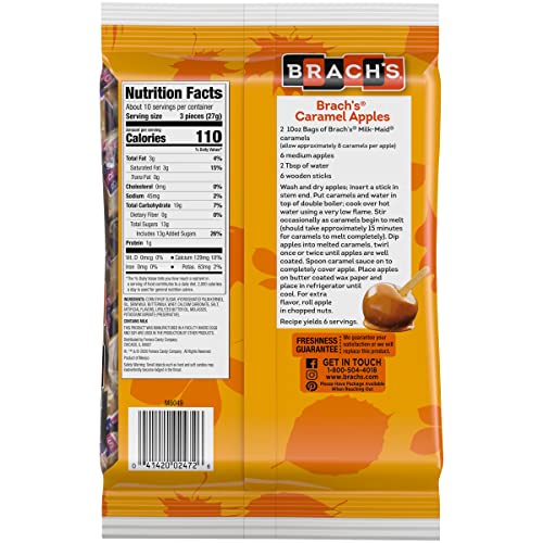 Brach's Milk Maid Caramels 10 Ounce Laydown #TOP5