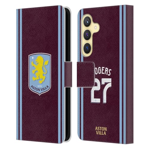 Coque Samsung Galaxy S24 5G Aston Villa FC portefeuille cuir protection kit Morgan Rogers