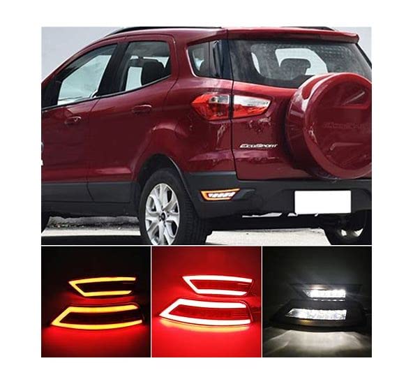 TRENDWALA REAR BUMPER REFLECTOR LED WITH RUNINNG MATRIX INDICATOR & SCAN FUNCTION WITH DRL COMPATIBLE FOR FORD ECOSPORT 2014-2023 (SET OF 2PCS) WITH FOUR WIRES-image-7