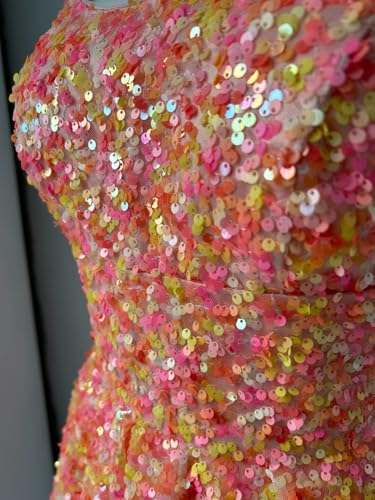 Spaghetti Straps Sequin Homecoming Dresses Sparkly Plus Size Short Prom Dresses for Women 20253