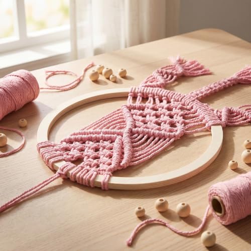 Aros atrapasueños Lurrose marcos de manualidades redondos de madera surtidos para macrame pared 7