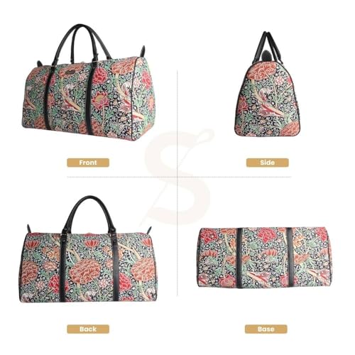 Image of Women Large Duffel Bag, Ladies Carry-on Overnight Weekender, Womens Hand Luggage, Travel Bags for Teens & Girls, The Cray, X-Large, Tapestry