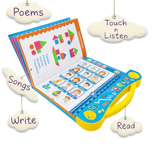 Image of Intelligence Book for Kids, Interactive Learning Toy with Phonetic Learning, Parent-Child Interaction, English Alphabet, Music and Sound Effects