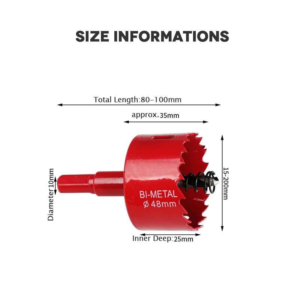 Broca de taladro de madera bimetálica de 16-200 mm, 1 pieza para carpintería, broca de madera para bricolaje, 160 mm, 1 pieza