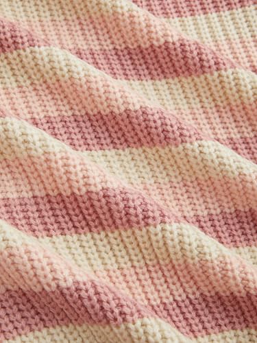 Image of CIDER Women's Cropped Striped Sweater Long Sleeve Crew Neck Trendy Pullover Tops