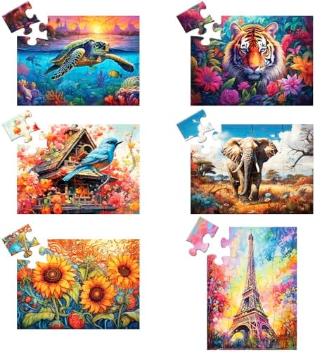 6 Pack 16 Large Piece Puzzles for Seniors Puzzles Dementia Alzhei...
