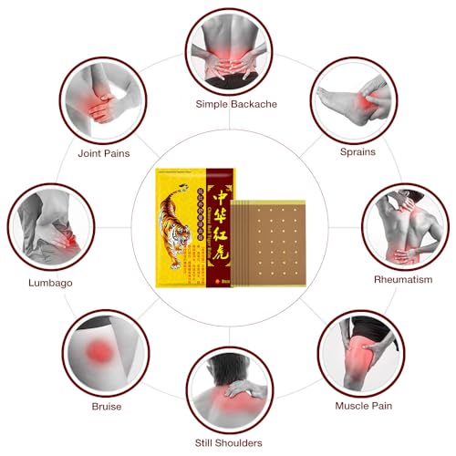 40 Stück Schmerzlinderung Patch,Chinesische Ferninfrarot Pflaste, Tiger Soreness Relief Patch, Schmerzlinderung Körper Patch, Schnelle und Lang anhaltende Schmerzlinderung für Muskeln und Gelenke