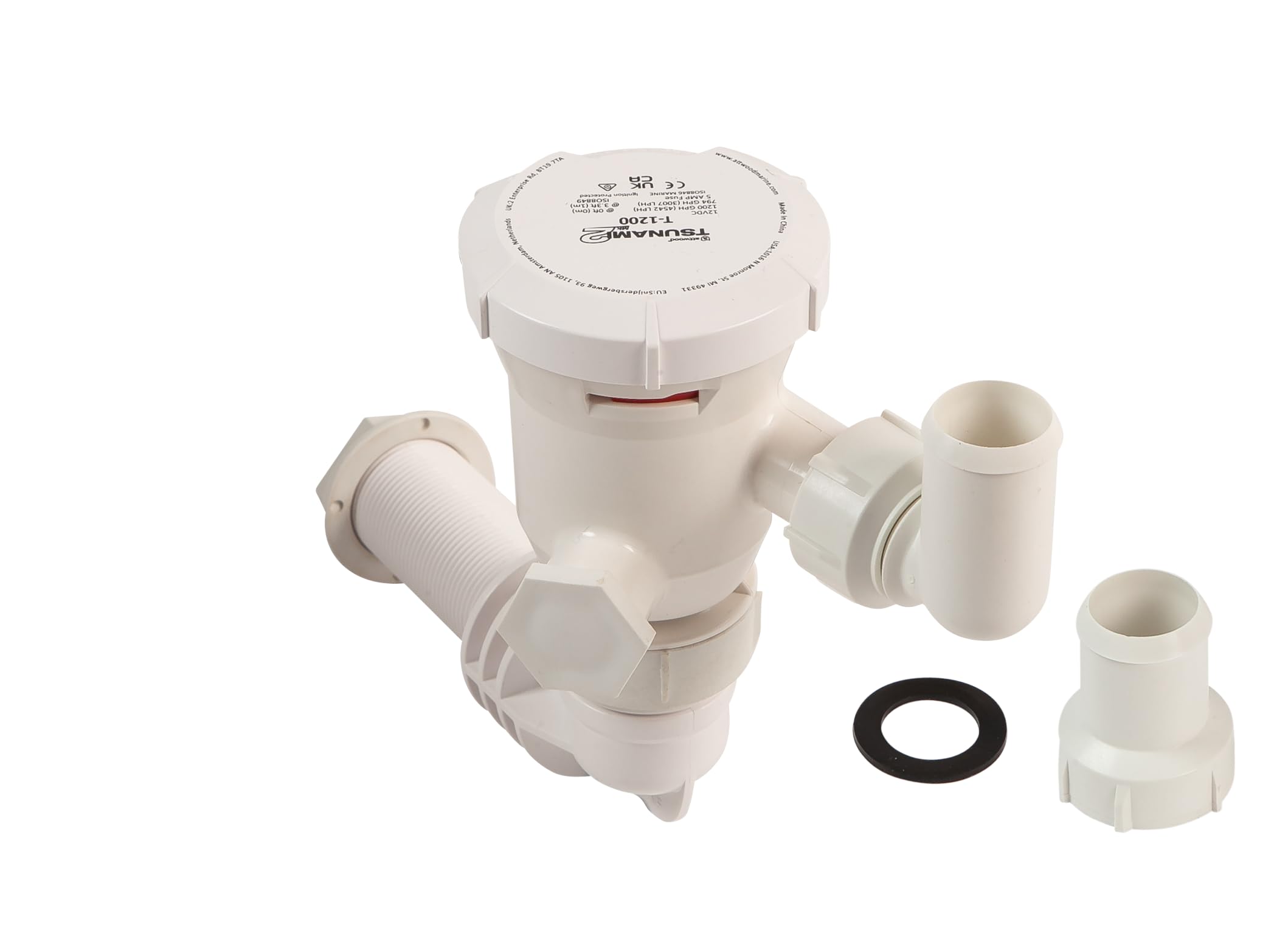 attwood 5664-4 Tsunami Mk2 1200 GPH Aerator, 90 Degree Elbow