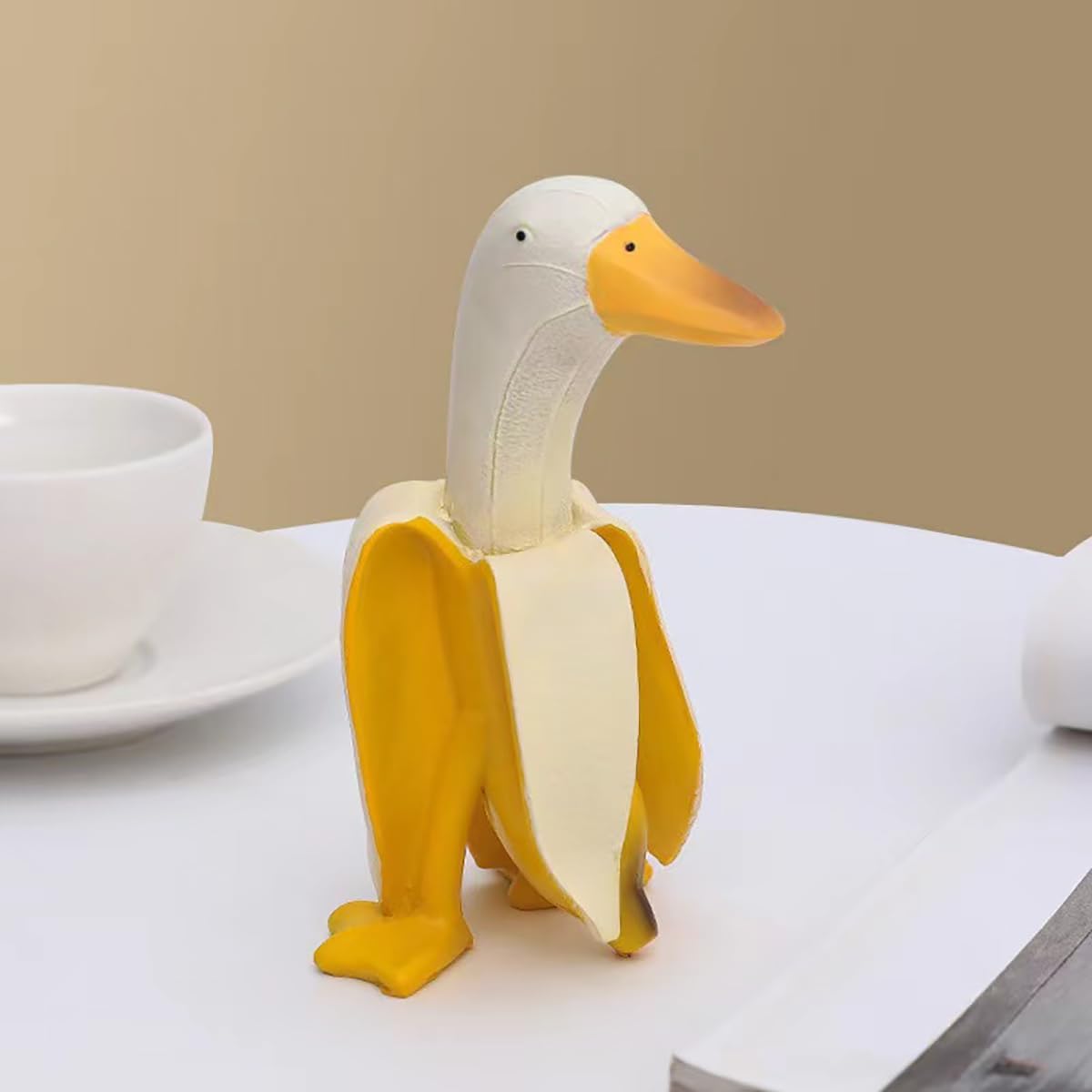 Banana Duck Sculpture, Whimsical Banana Duck Yard Art