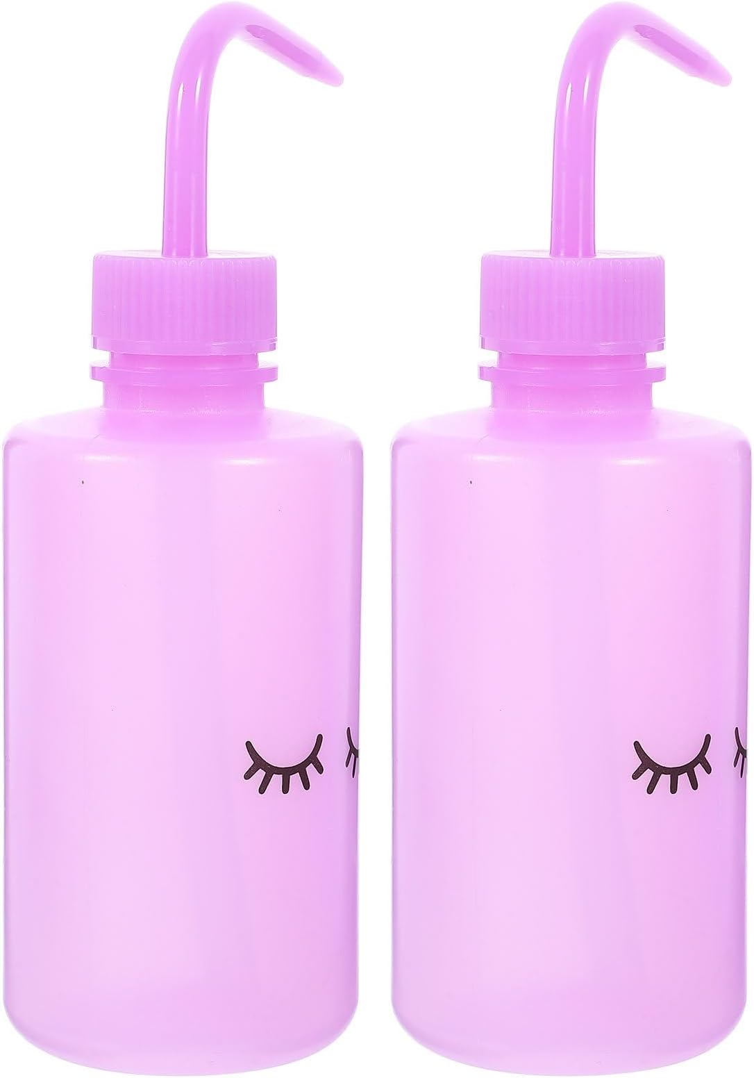 2pcs 250ml Eyelash Wash Bottles Squeeze Bottles Squeezer for Lash Extension Cleaning and Removal