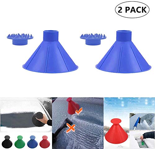 Ciao Life Ice Scraper Magic Funnel Round Windshield Ice Scrapers, Magic Car Cone-Shaped Snow Removal Tool