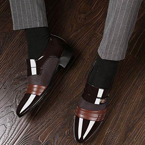 Hbeylia Men's Oxfords Dress Shoes Classic Fashion Formal Pu Leather Tuxedo Oxford Wingtip Dress Shoes For Men Business Office Work Wedding Party2