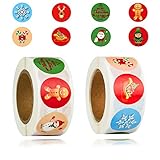【Material】Estas etiquetas adhesivas navideñas están hechas de papel estucado de alta calidad con una capa de película en colores brillantes, son impermeables e inoxidables, autoadhesivas; El diámetro de cada uno es de 1 pulgada / 2,5 cm. Cada rollo contiene 500 piezas de pegatinas navideñas, la cantidad y los patrones son suficientes para adaptarse a las preferencias de diferentes personas en diferentes fiestas.