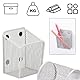 2 Stück Magnetisch Aufbewahrungskorb, Magnetischer Schreibtisch Organizer Weiß, Metall Mesh Aufbewahrungskorb Magneten, Weiß Magnetisch , Für Spind-Zubehör Whiteboard Kühlschrank