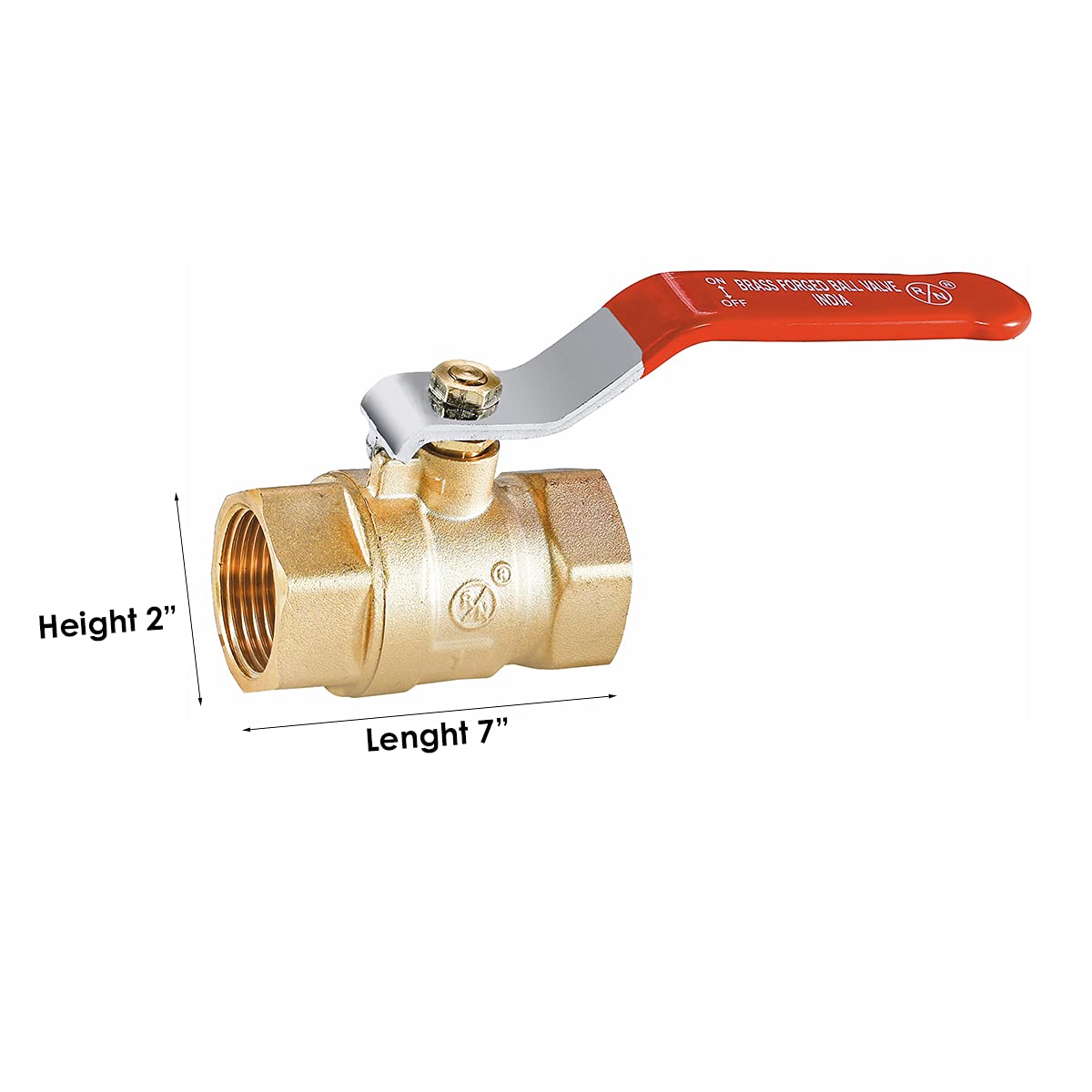 RN Forged Brass Ball Valve, Brass Finish