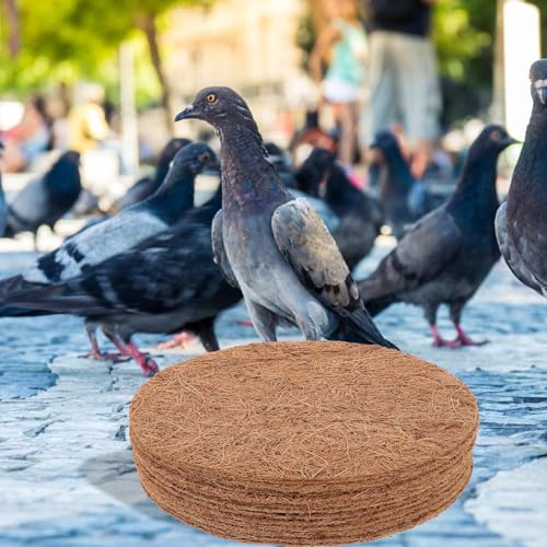 Image of Mipcase Coconut Fiber Pigeon Nest Mat 12 Pack 7.87 X 7.87 X 0.19 in Bird Nesting Pads for Pigeons Chicken and Poultry Breathable Nest Pads for Egg Protection and Breeding