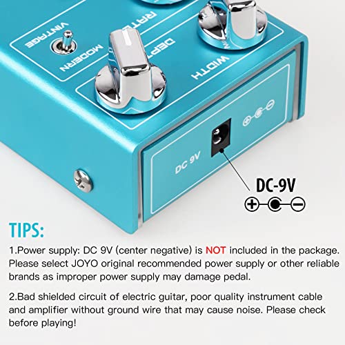 Image of JOYO Chorus Pedal Multiple Chorus Effects Semi-Analog Circuit From Surreal Deep Tone to Fierce and Vintage Distortion for Electric Guitar (NARCISSUS R-22)