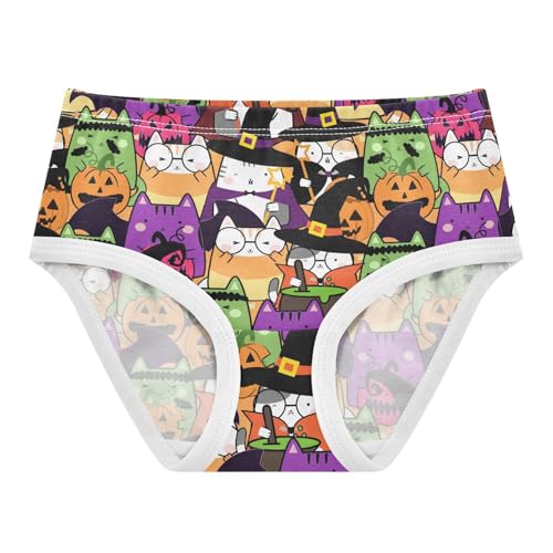Little Girl Underwear Toddler Panties Kids Undies Halloween Cute Cat Soft Cotton Briefs 2T-8Y