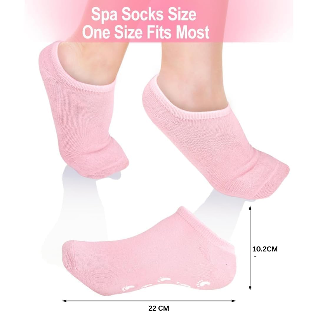 ToYooZe Silicone Gel Spa Socks for Women & Men – Moisturizing Heel Socks for Dry, Cracked Feet with Natural Oils & Vitamin E – Reusable Foot Care Sock for Heel Repair & Hydration 3