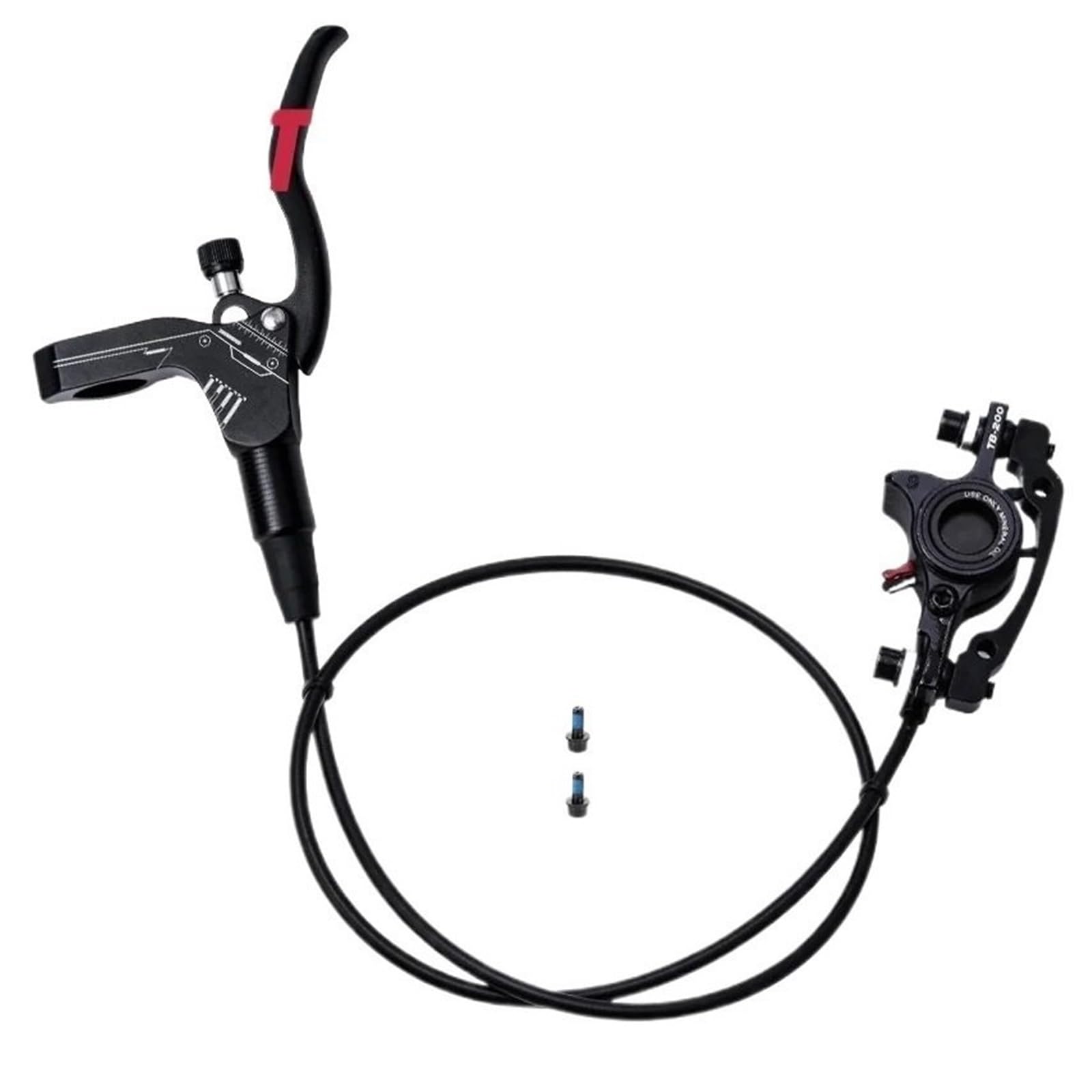 rower tylny bęben hamulcowy Rower MTB hydrauliczny hamulec tarczowy ciśnienie oleju zacisk zaciskowy hamulec 160mm przedni tylny uchwyt A słupek B rower CNC tylny bęben hamulcowy(Black-LF)