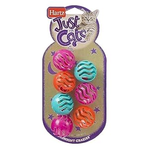 Hartz Just For Cats Midnight Crazies Cat Toy Balls – Assorted, for All Breed Sizes