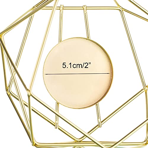 20Pcs Geometric Candle Tealight Holders Gold - Holder For Tea Light Decorative Votive Candle Stand Accents For Home Table Shelf Mantel Modern Geo Decoration Christmas Wedding Reception Décor, Gold #TOP4