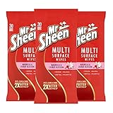 Mr Sheen Ultra Effective Wipes for Wood, Glass, Metal and Plastic, Magnolia and Cherry Blossom Fragrance, 30 Wipes per pack, Pack of 3