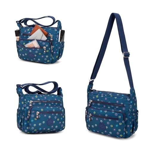 Image of Pealwel Women Shoulder Handbag Roomy Multiple Pockets Bag Ladies Crossbody Purse Tote Top Handle Satchel