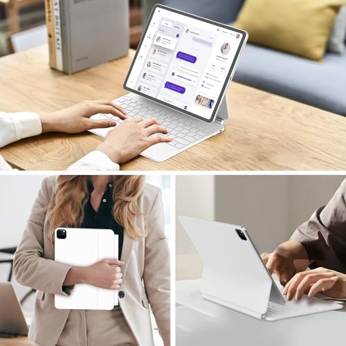 WOTOWEL iPadマジックキーボード 2024 iPad Pro13インチ(M4) 日本語配列 高精度トラックパッド付き ショートカットキー配列 iPadキーボード付きケース 7色バックライト 磁気吸着ケース 角度調整可能 横置スタンド の商品画像 6