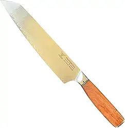 VICIUS Faca Kiritsuke de 21 cm – Série Tuoda de Aço Damasco de 67 Camadas, Lâmina de Precisão para Chefs Profissionais