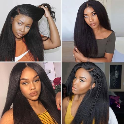 Extensiones de cabello humano de 24 pulgadas para un alisado yaki impecable 6
