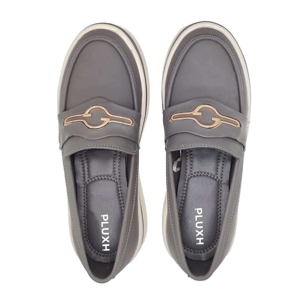 Women Platform Heel Wedges Loafers-image-19