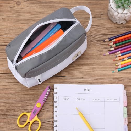 Image of Mr. Pen- High Capacity Pencil Case, Large Pencil Pouch with 3 Compartments and 2 Pockets, Large Pencil Bag with Smooth Zipper, Cute Pencil Case Pouch Organizer, School Supplies for Teens